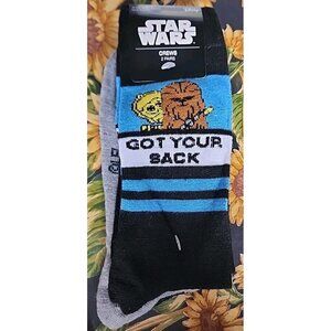 Star Wars Crew 2 pack Socks Adult Size 6.5-12
